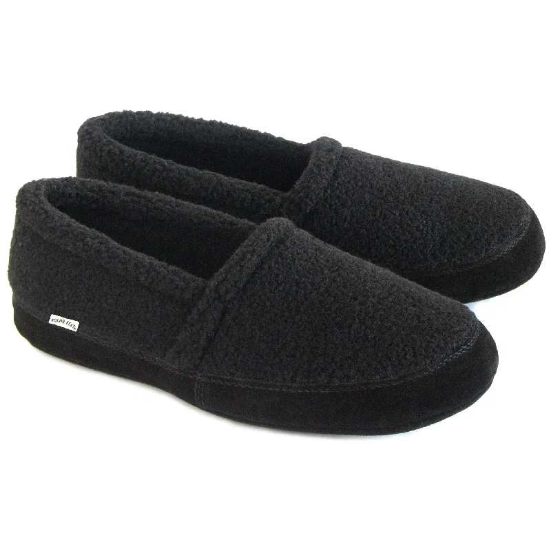 Men's slippers with a padded collar for comfortPolar Feet Women's Perfect Mocs - Black Berber