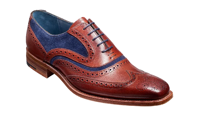 Men's Oxfords with a contrast stitching on the weltMcclean - Rosewood Calf / Navy Suede