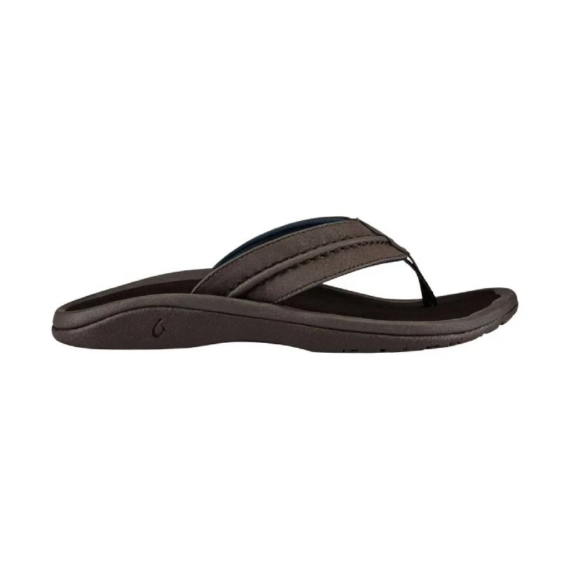 Men's leather sandals with an adjustable strapMen's leather sandals with an adjustable strapOlukai Men's Hokua Flip Flop - Dk Wood