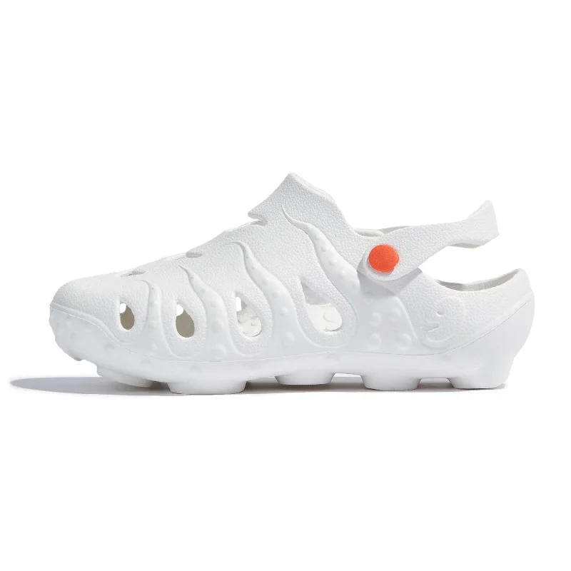 Men's sandals with a perforated leather upper for ventilationBright-Moon White Octopus I Men