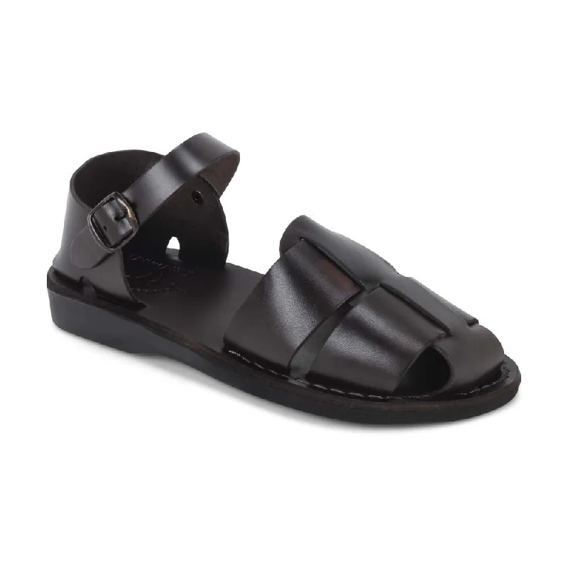 Men's sandals with a buckle closureGemma - Leather Adjustable Strap Sandal | Brown