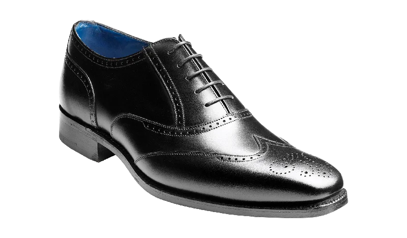 Men's Oxford shoes with a shock - absorbing insole and a leather liningJohnny - Black Calf