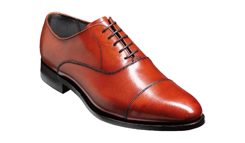 Men's Oxfords with a low - heeled design and a square toeDuxford - Rosewood Calf