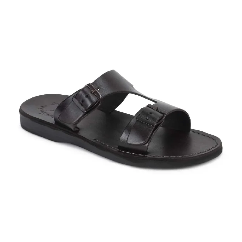 Men's sandals with a buckle closureSamson - Leather Double Buckle Sandal | Brown