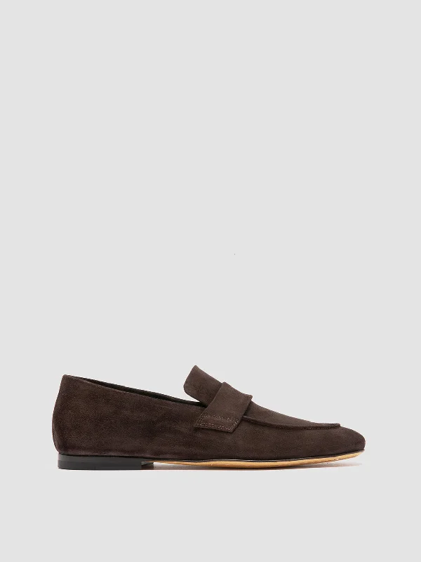 Men's loafers with a leather lining for comfortAIRTO 001 - Brown Suede Loafers