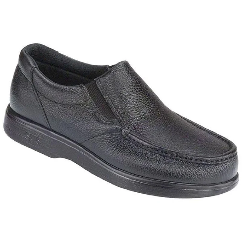 Men's loafers with a decorative buckleSAS Side Gore Loafer Black Leather (Men's)