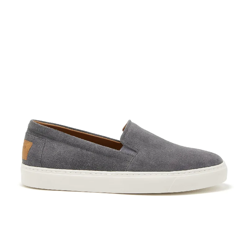 Men's loafers with a contrast stitching detailSlip-on Sneakers, slate grey suede