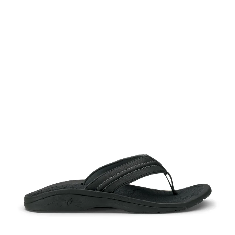 Men's sandals with a wide strap for supportMen's sandals with a wide strap for supportOluKai Men's Hokua Thong Sandal in Black/Dark Shadow