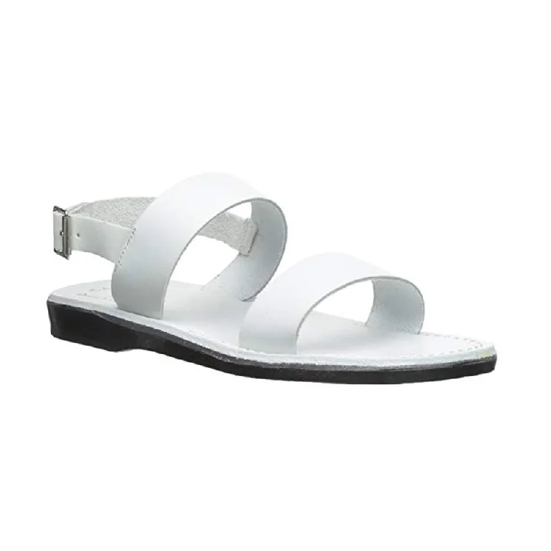 Men's sandals with a stretchy strap for a better fitGolan - Leather Two Strap Sandal | White