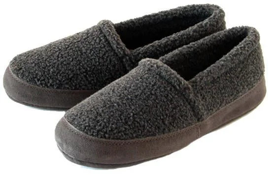 Men's plush slippers with a faux fur liningPolar Feet Men's Perfect Mocs - Grey Berber