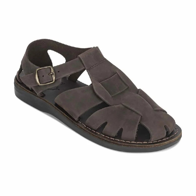 Waterproof men's sandals for water activitiesFinn - Leather Nomad Sandal | Brown Nubuck