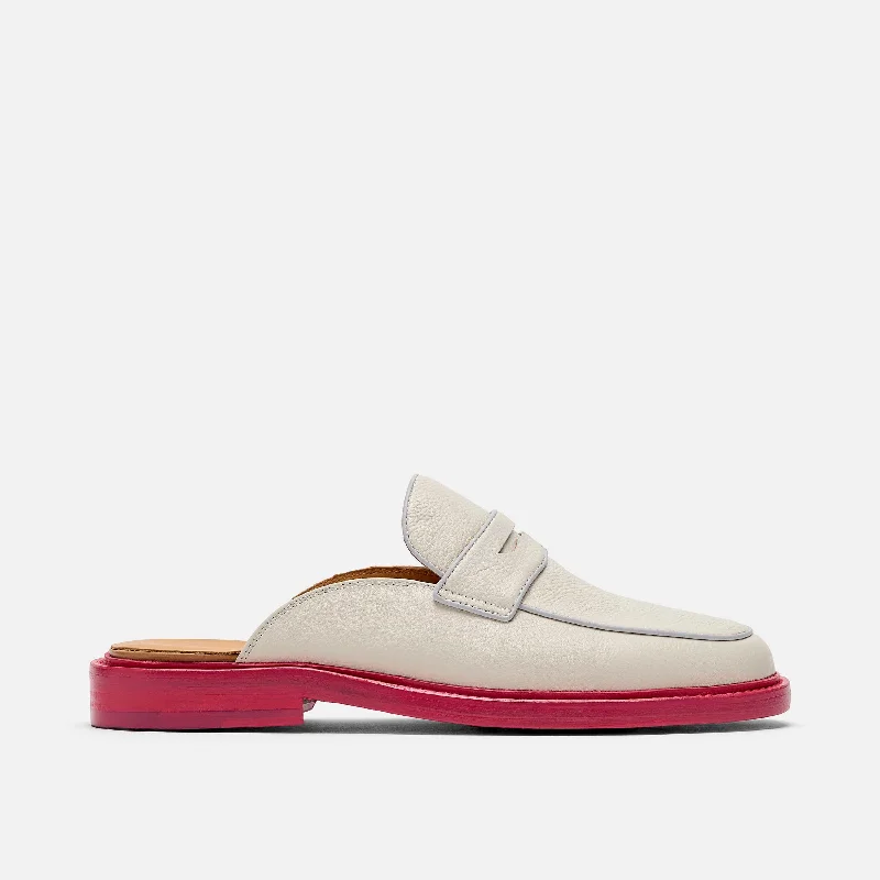 Del Mar Cream/Pink Loafer Mules