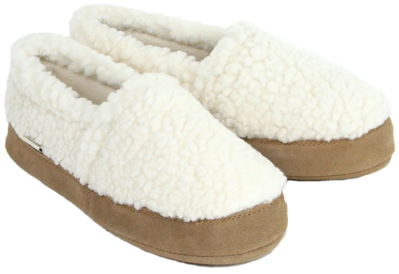 Men's slippers with a removable insole for cleaningPolar Feet Women's Perfect Mocs - Cream Berber