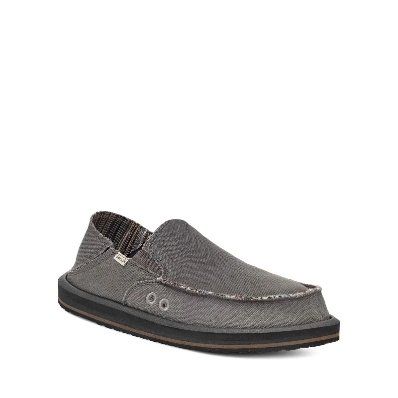 Men's loafers with a cushioned footbedMen's Shoes Sanuk VAGABOND SOFT TOP HEMP Slip On Loafers 1117753 GREY