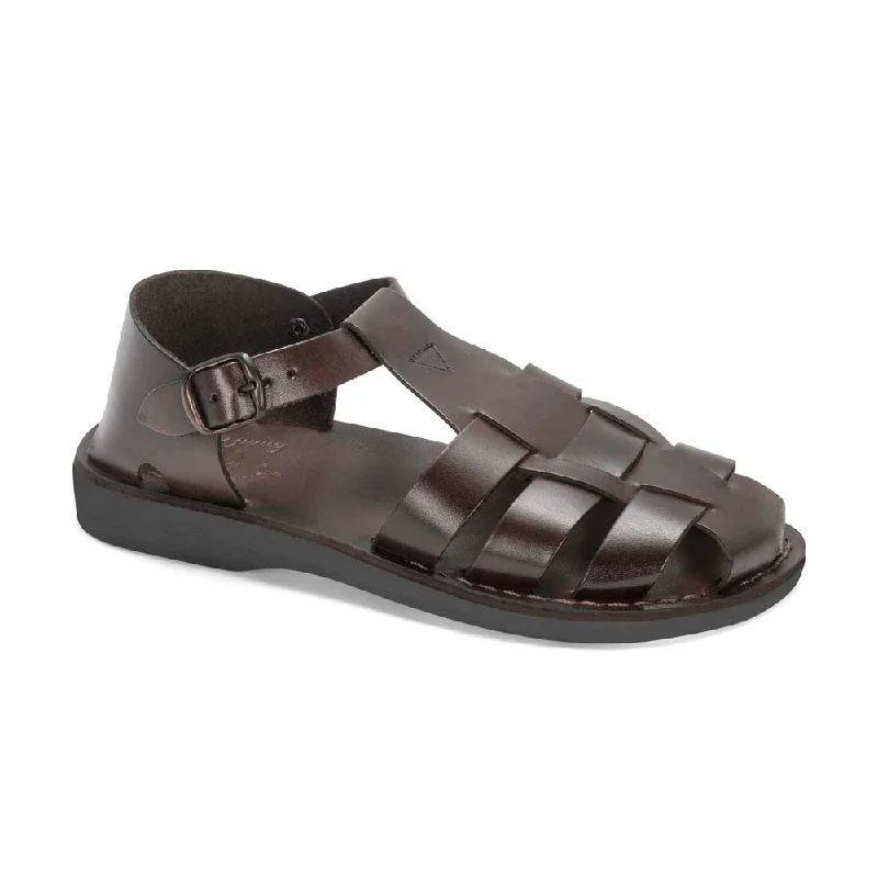 Men's sandals with a removable insole for cleaningDaniel - Leather Fisherman Sport Sandal | Brown