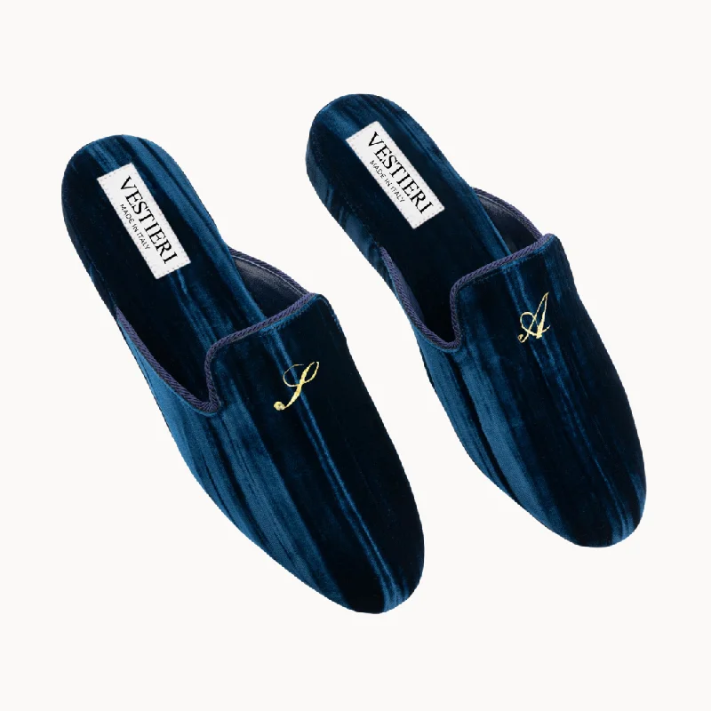 Men's slippers with a breathable fabric upperBarberini Blue Slippers