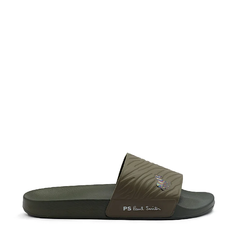 Men's sandals with a toe post designMen's sandals with a toe post designPaul Smith Nyro Zebra Logo Slides Khaki