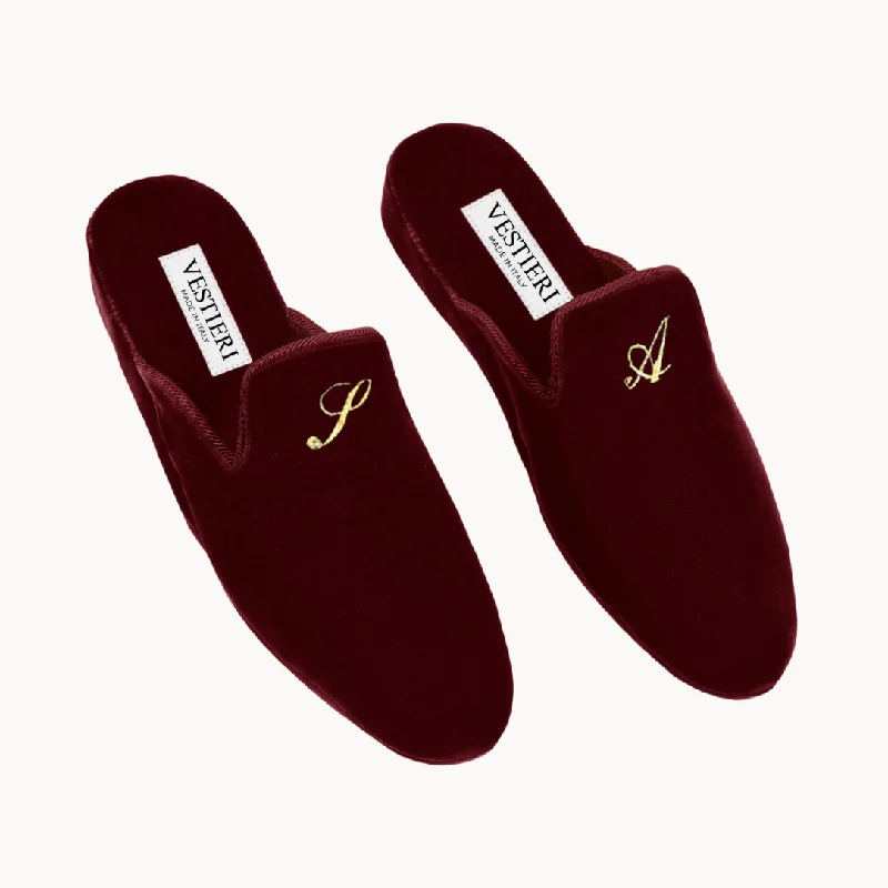 Men's slippers with a memory foam insoleFarnese Red Slippers