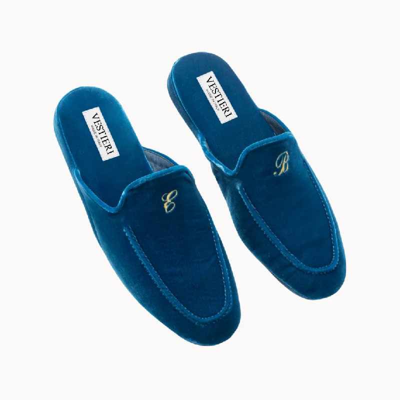 Men's slippers with a removable insole for cleaningMedici Cobalt Slippers