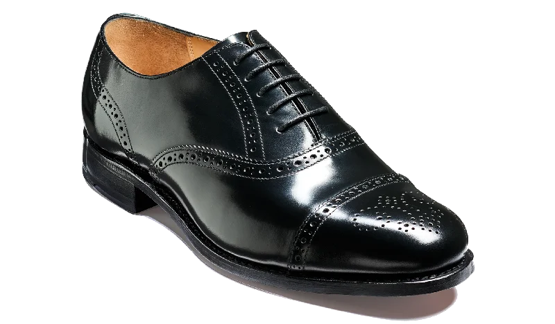 Men's Oxfords with a high - quality leather upperGatwick - Black Hi-Shine