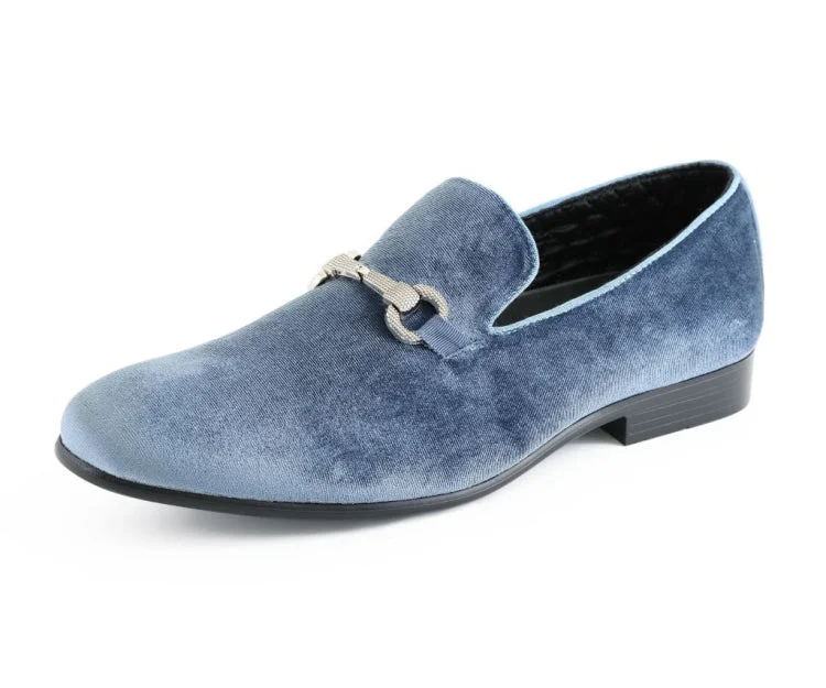 Men's loafers with a moc - toe designHarrison Blue