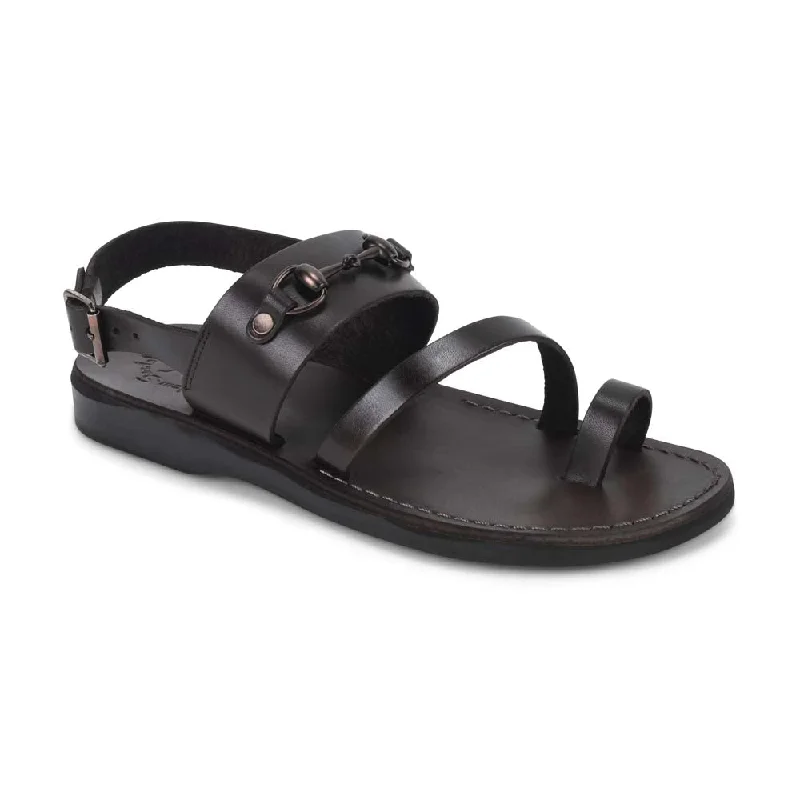 Men's sandals with a durable outer soleEliphaz - Leather Buckle Sandal | Brown