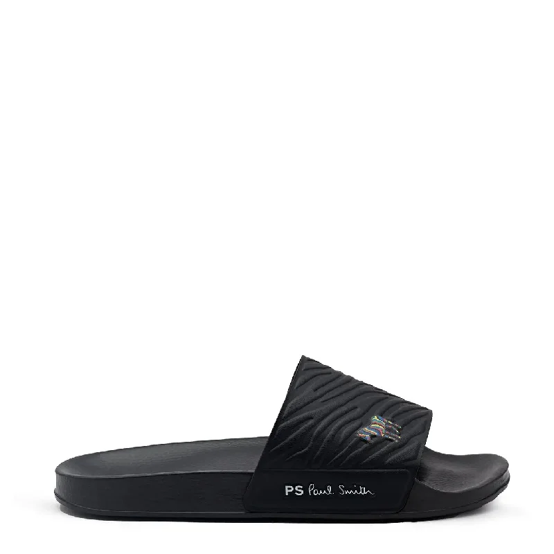 Men's sandals in a neutral color like black or brownMen's sandals in a neutral color like black or brownPaul Smith Nyro Sliders Black Zebra