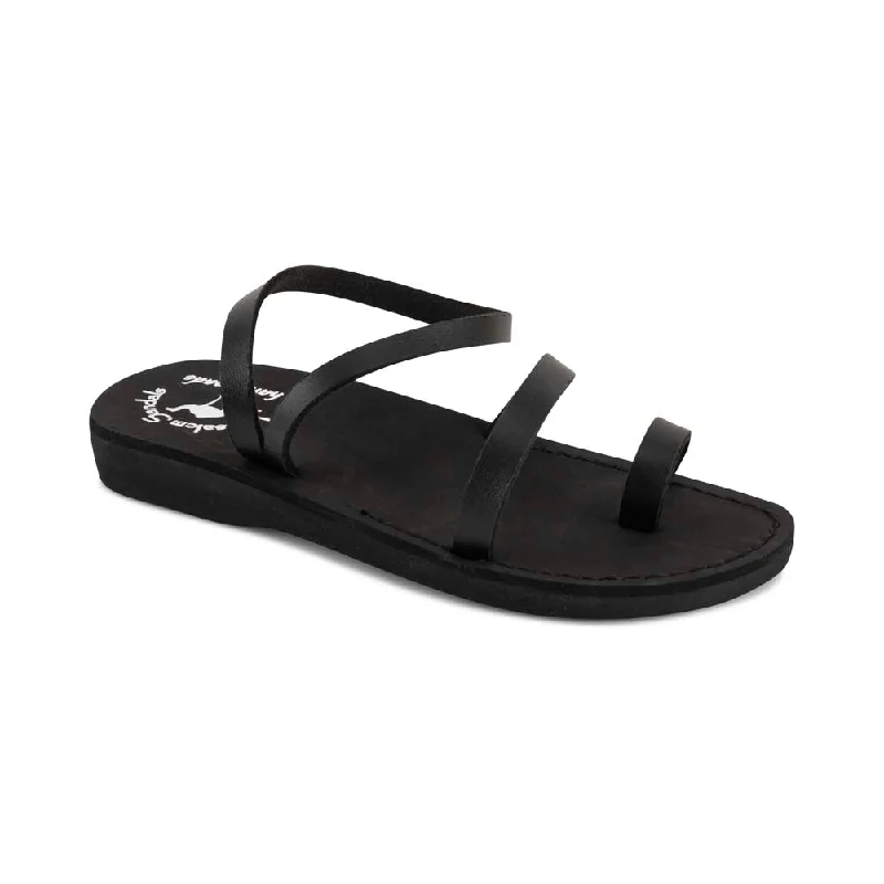 Men's sandals with a shock - absorbing insoleElla Vegan - Leather Alternative Sandal | Black