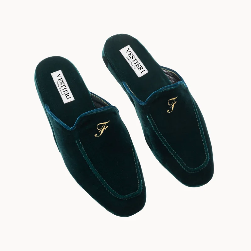 Men's slippers with a shock - absorbing midsoleMedici Green Slippers