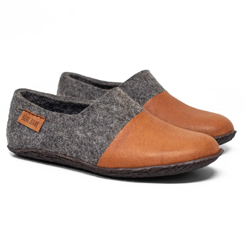 Men's slippers with a wool blend upper for warmthDark Grey WOOCAPS for Men