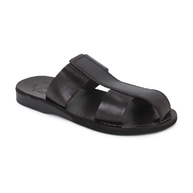 Men's sandals with a shock - absorbing insoleGenesis - Leather Closed Toe Sandal | Brown