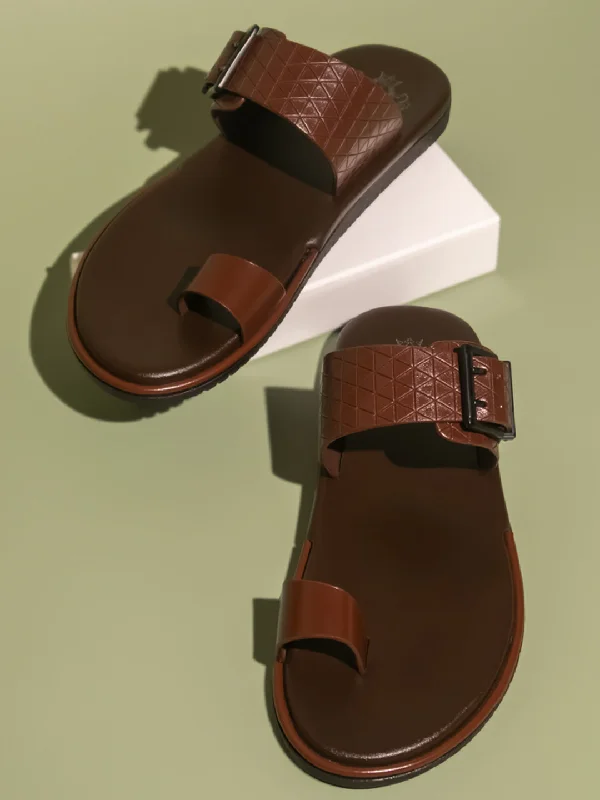 Men's sandals with a rubber sole for tractionMen's sandals with a rubber sole for tractionAtesber Brown Formal Slip-on Sandal For Men