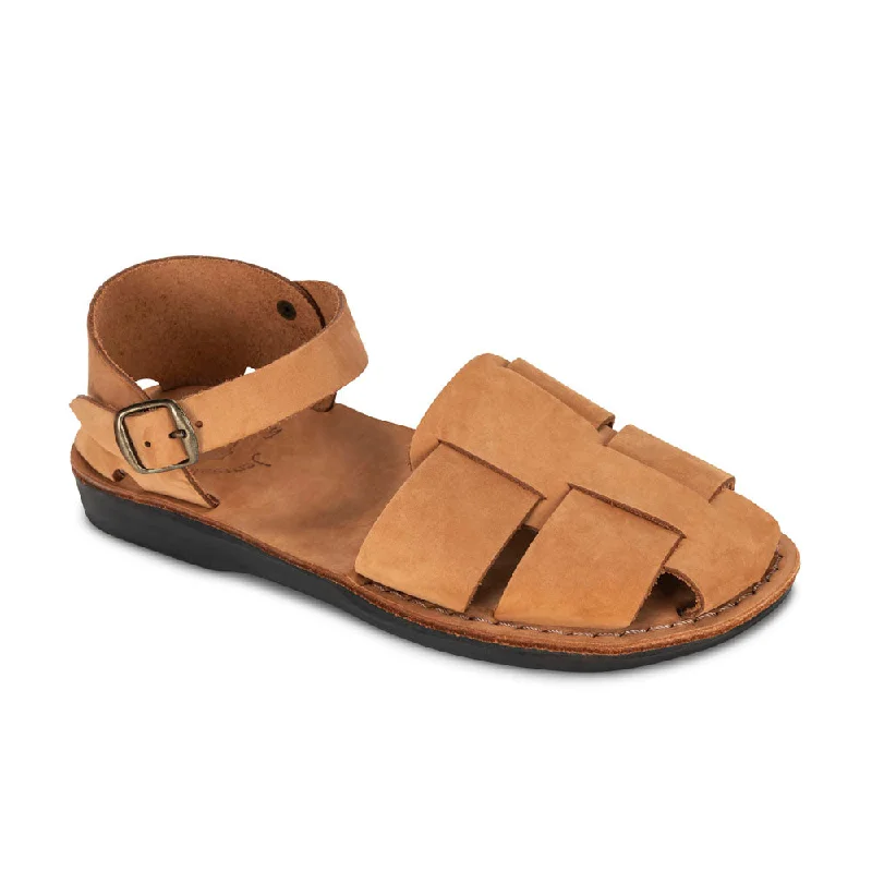 Men's leather sandals with an adjustable strapMen's leather sandals with an adjustable strapGemma - Leather Adjustable Strap Sandal | Camel Brown Nubuck