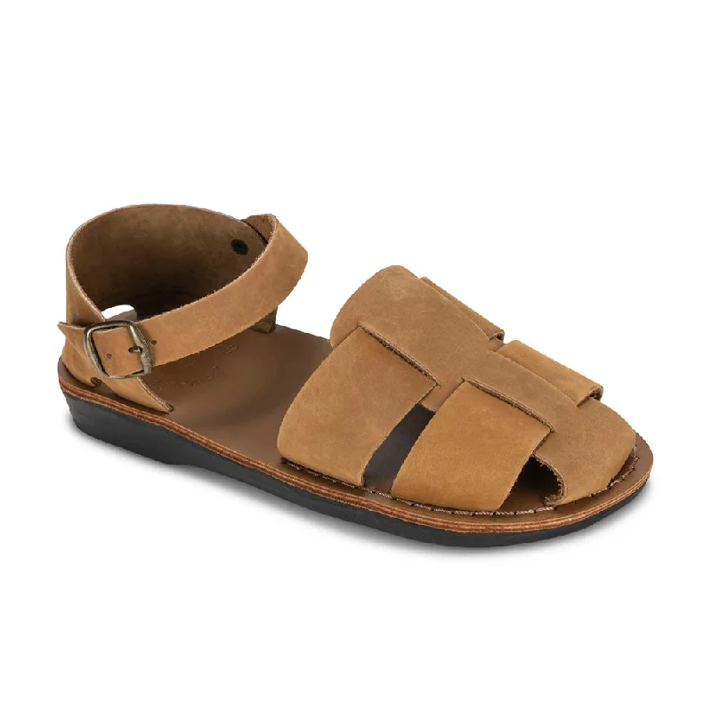 Men's sandals with a leather lining for comfortMen's sandals with a leather lining for comfortGemma - Leather Adjustable Strap Sandal | Tan Nubuck