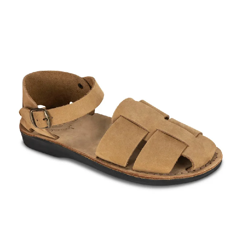 Men's sandals with a shock - absorbing insoleMen's sandals with a shock - absorbing insoleGemma - Leather Adjustable Strap Sandal | Yellow Nubuck