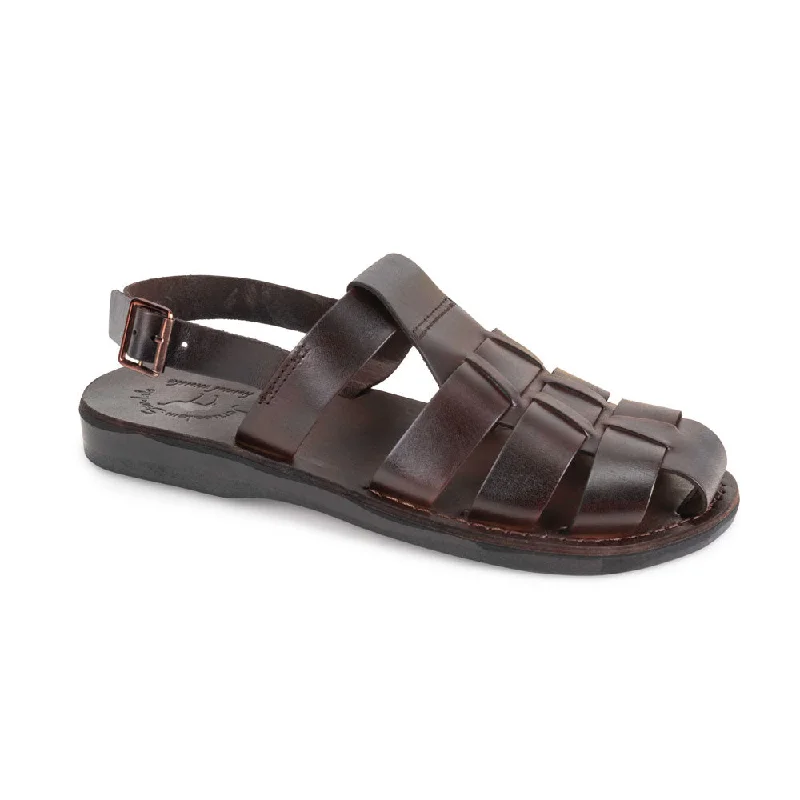 Waterproof men's sandals for water activitiesWaterproof men's sandals for water activitiesMichael - Slingback Leather Fisherman Sandal | Brown