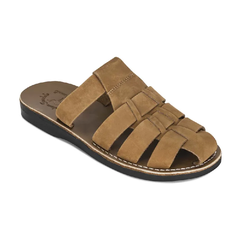 Men's sandals with a pointed toe for a stylish lookMen's sandals with a pointed toe for a stylish lookMichael Slide - Leather Pacific Slide Sandal | Tan Nubuck