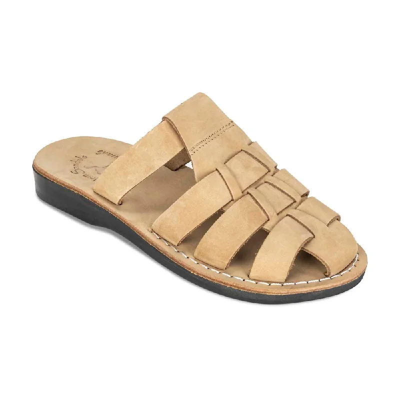 Men's sandals with a durable outer soleMen's sandals with a durable outer soleMichael Slide - Leather Pacific Slide Sandal | Yellow Nubuck