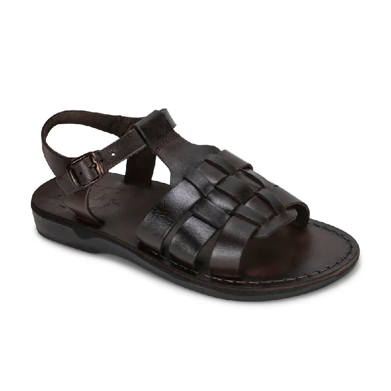 Men's sandals with a toe post designMen's sandals with a toe post designMikayla - Open Toe Fisherman-Style Sandal | Brown