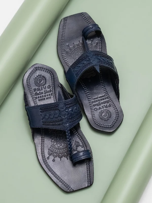 Men's sandals with a cushioned footbedMen's sandals with a cushioned footbedPrivo Blue Kolhapuris Sandal for Men