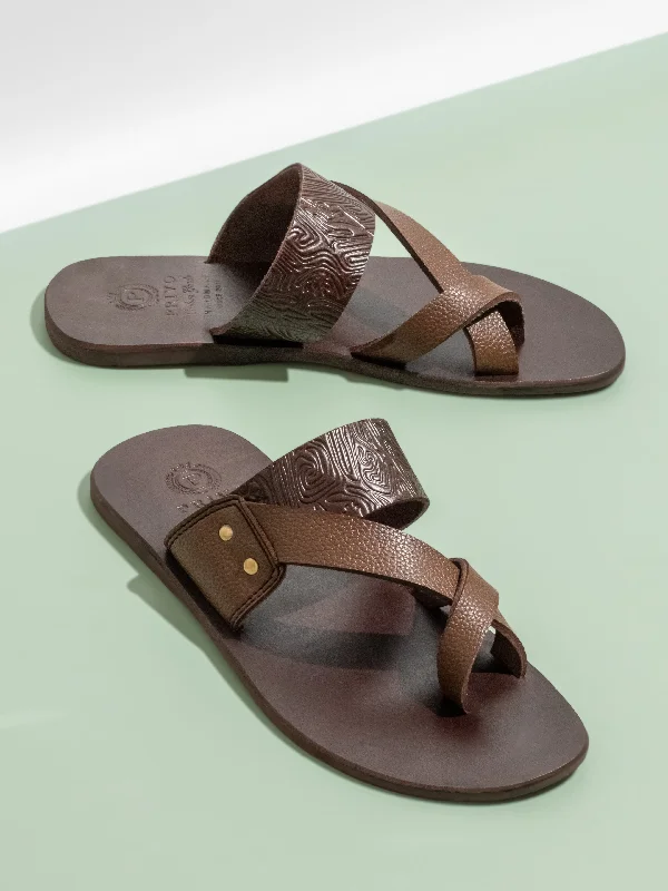 Men's sandals with a buckle closureMen's sandals with a buckle closurePrivo Brown One Toe Casual Sandal For Mens