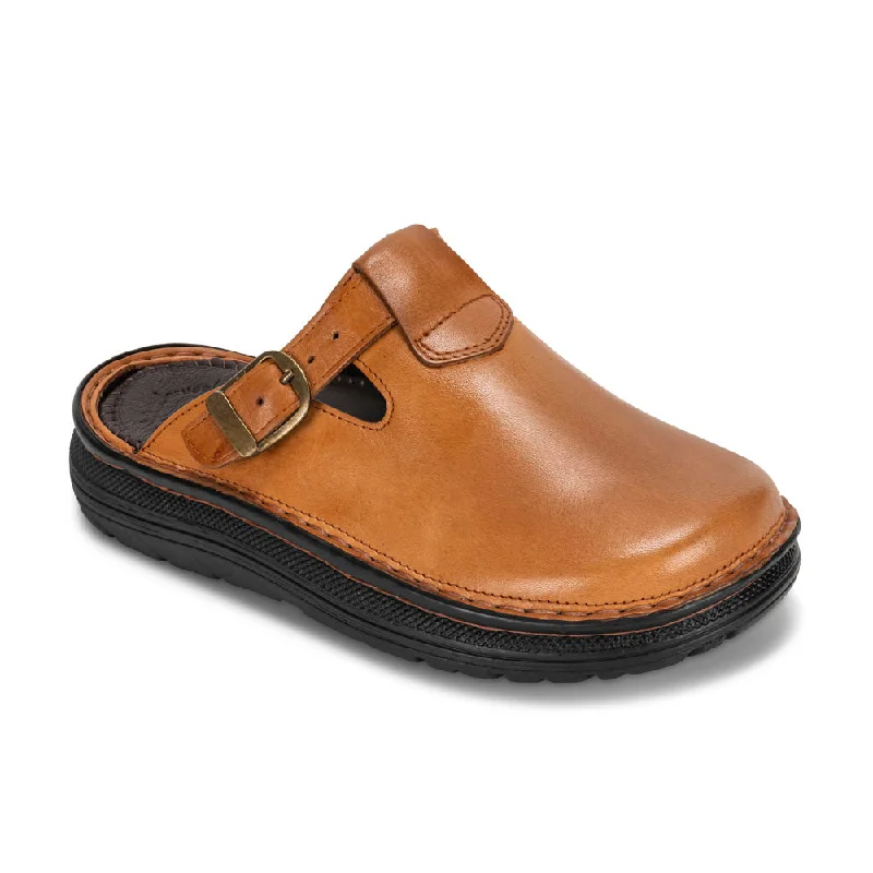 Men's sandals with a durable outer soleMen's sandals with a durable outer soleSawyer - Leather Clog-Toe Sandal | Honey