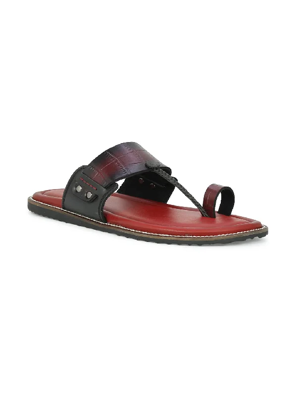 Men's sandals with a flexible sole for easy movementMen's sandals with a flexible sole for easy movementStrapi Casual Slipper-Red/Black