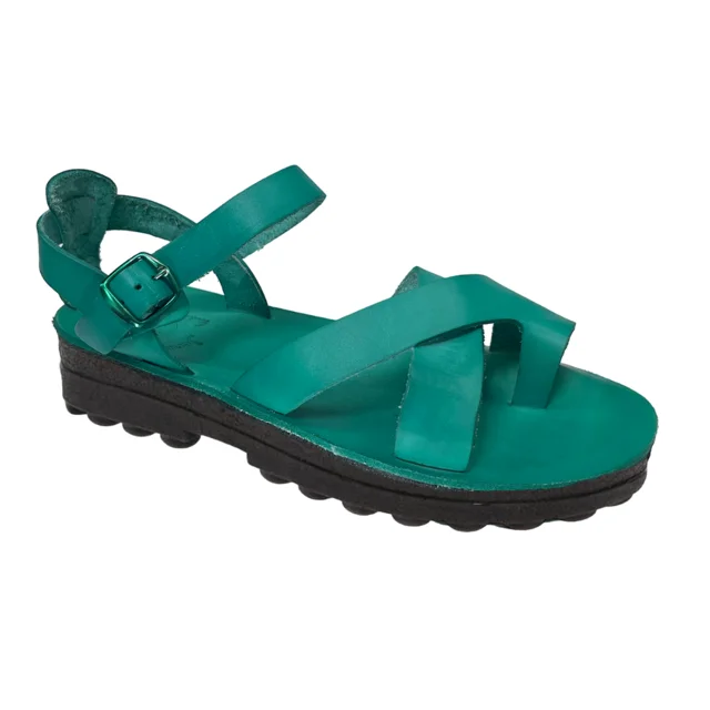 Men's sandals with a padded heelMen's sandals with a padded heelTovah - Molded Crossover Strap Sandal | Turquoise