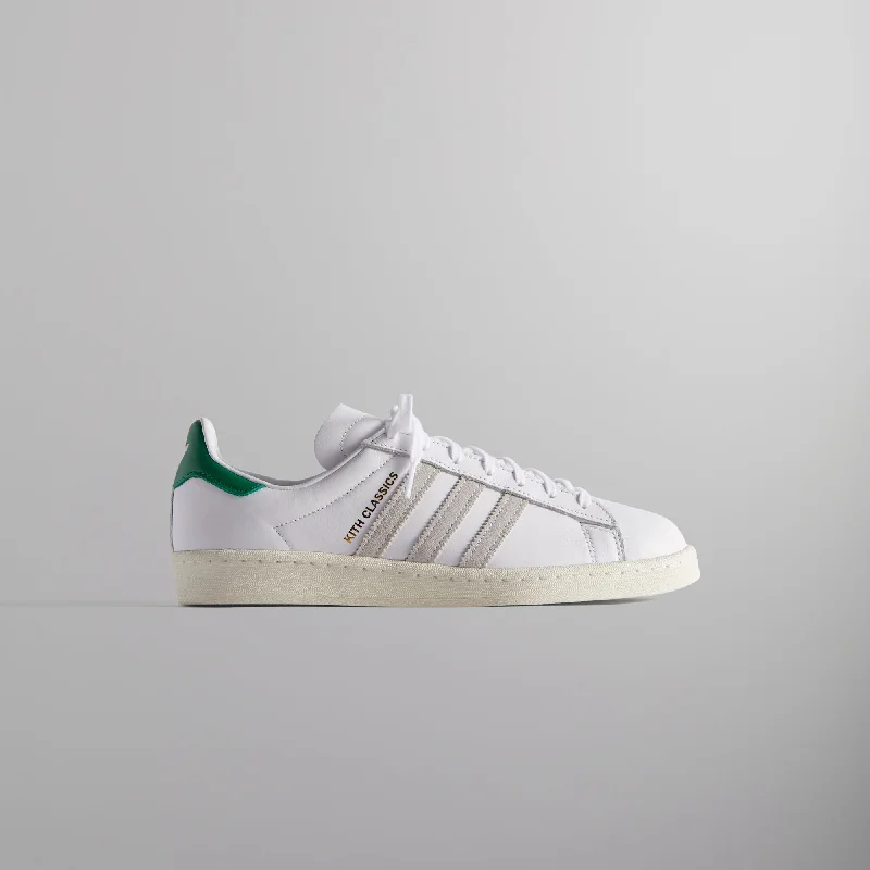 Men's athletic sneakers with a quick - dry liningKith Classics for adidas Originals Campus 80s - White / Green