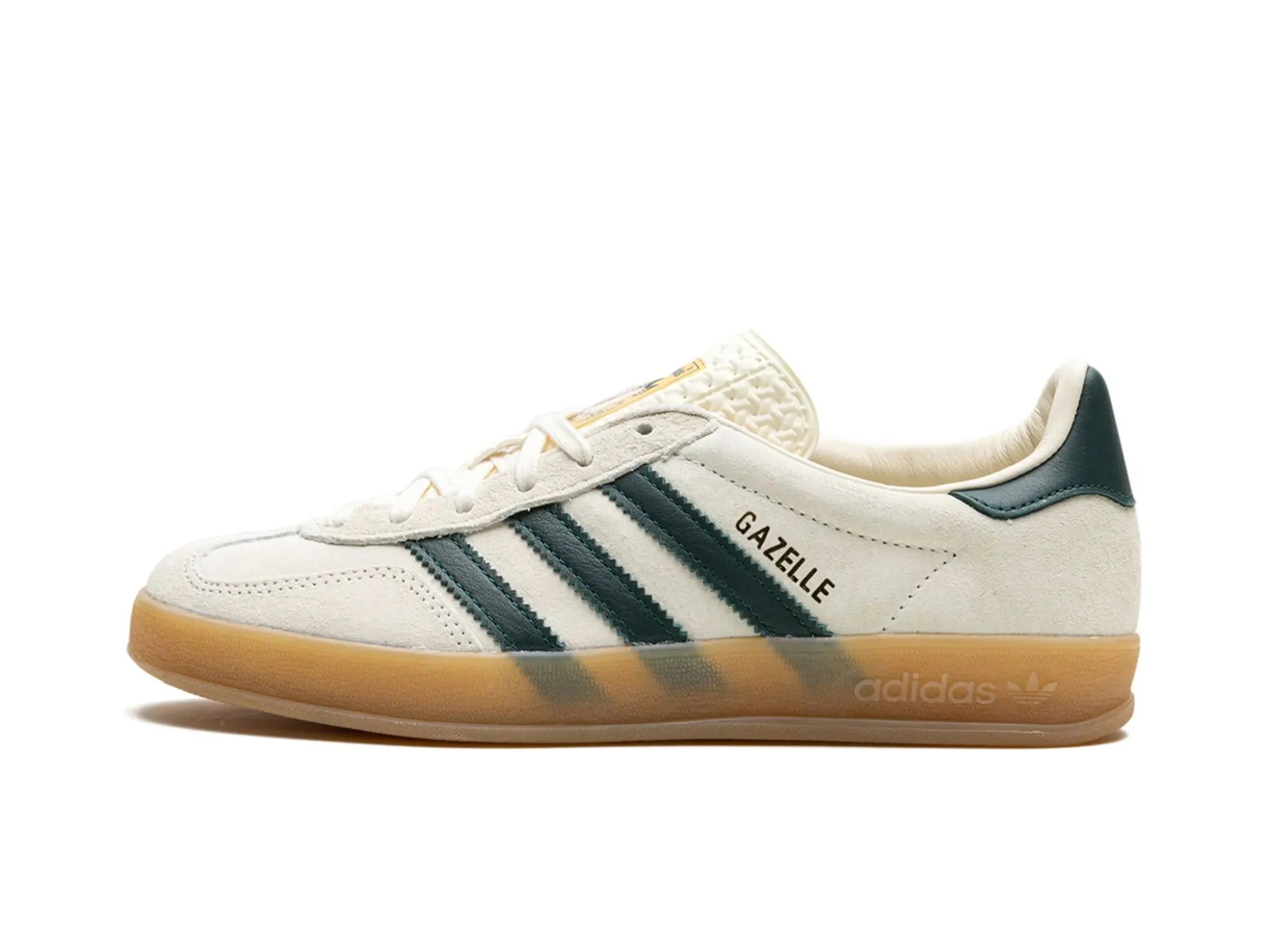 Men's casual sneakers with a woven upper for a unique textureAdidas Gazelle Indoor "Cream White Collegiate Green Gum"