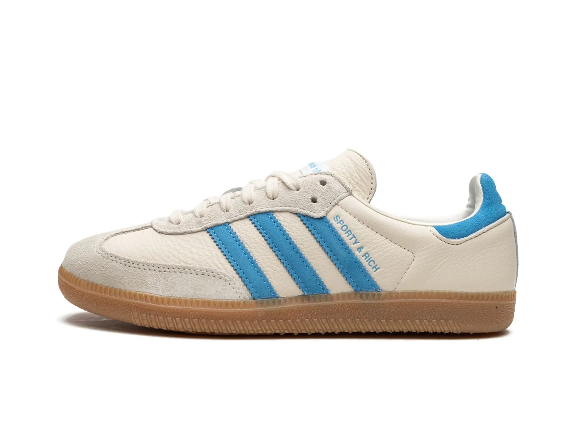 Men's minimalist sneakers with a simple designAdidas Samba OG Sporty & Rich "Beige Blue"