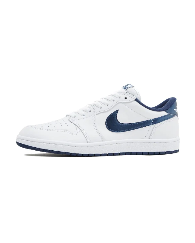 Men's low - top canvas sneakers with a floral printAir Jordan 1 Low 85 - White / Navy-White