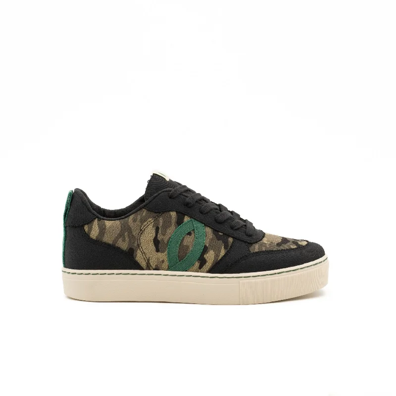 Men's fashion - forward sneakers with a unique tongue designVegan sneaker Black / Cammo SON020