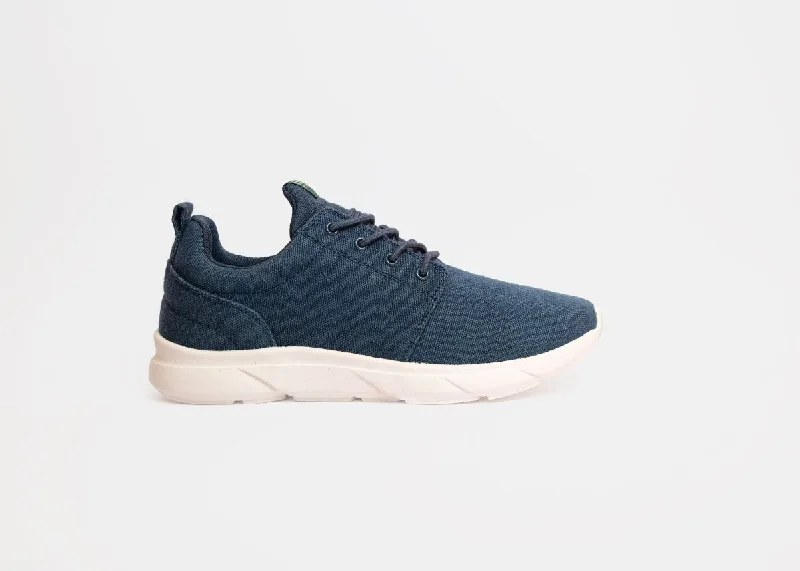 Men's low - top canvas sneakers with a floral printExplorer V2 Sneaker in Navy Hemp from 8000kicks